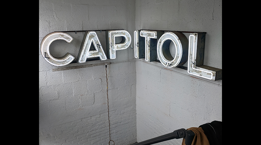 Capitol corner wall custom neon