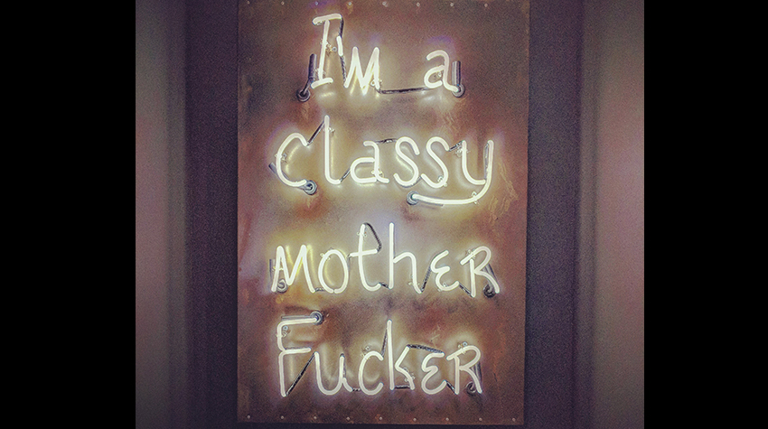 Classy as F custom neon sign