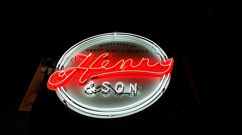 Henry & Son custom commercial neon sign